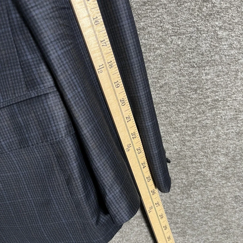 Reda Nordstrom Mens Shop Jacket Mens 44R Blue Check‎ Wool Sport Coat Made Italy